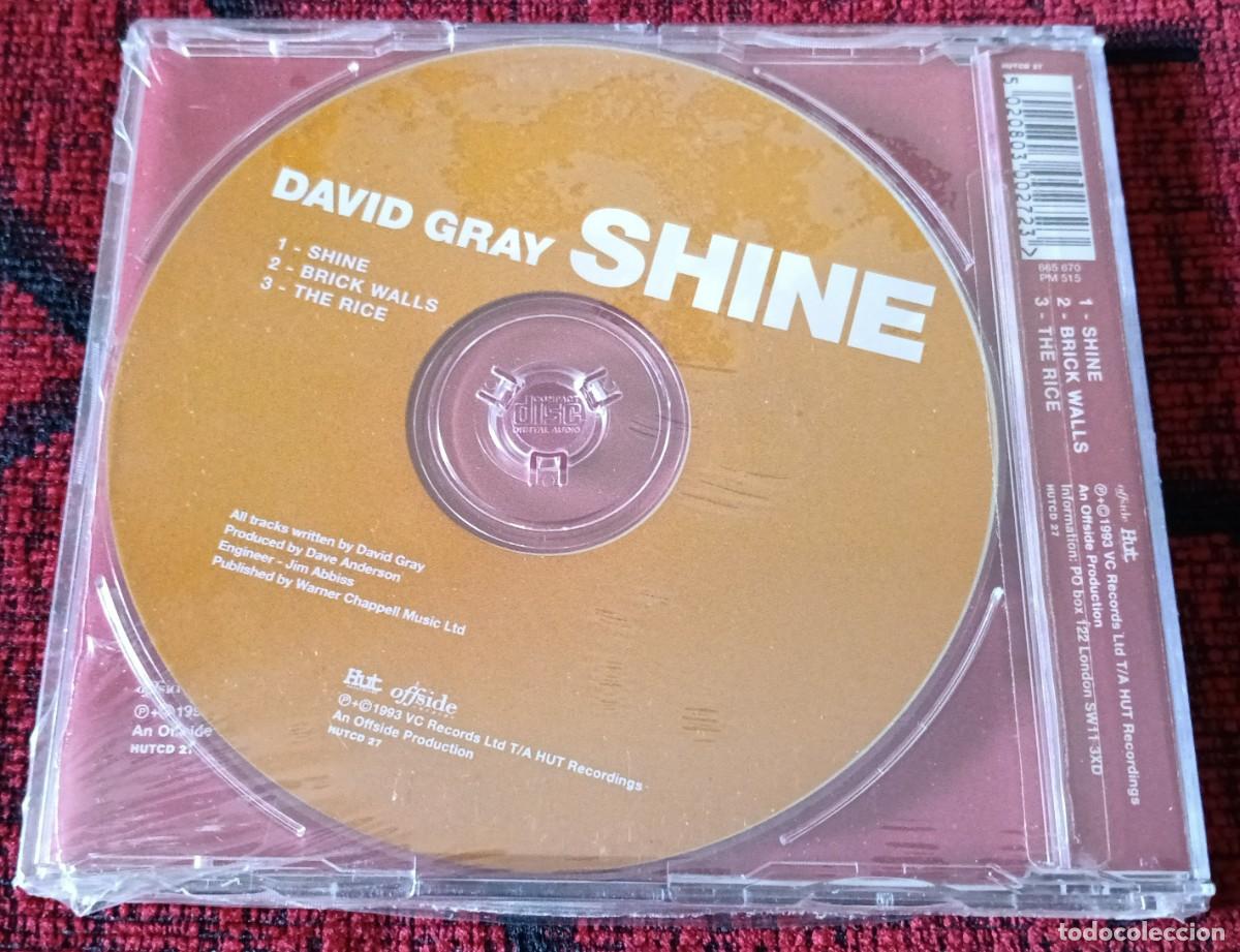 CDs de m&uacute;sica: DAVID GRAY ** Shine ** 1993 UK CD SINGLE PRECINTADO - Foto 2