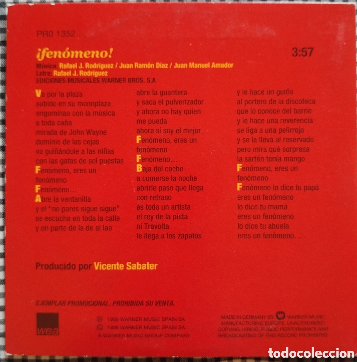 CDs de m&uacute;sica: Caracoles - fen&oacute;meno! - CD single - Foto 2