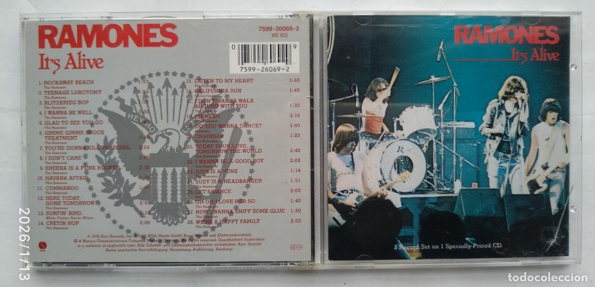 CDs de M&uacute;sica: RAMONES, ITS ALIVE. CD.