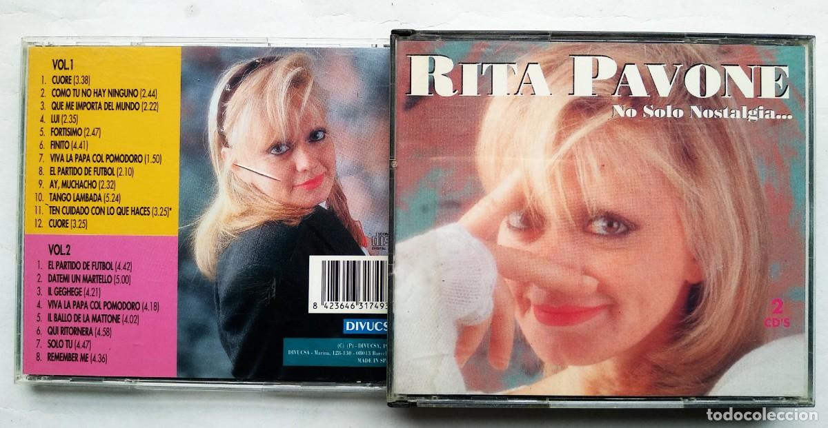 CDs de m&uacute;sica: RITA PAVONE. NO SOLO NOSTALGIA. CD 1 y CD 2. - Foto 1
