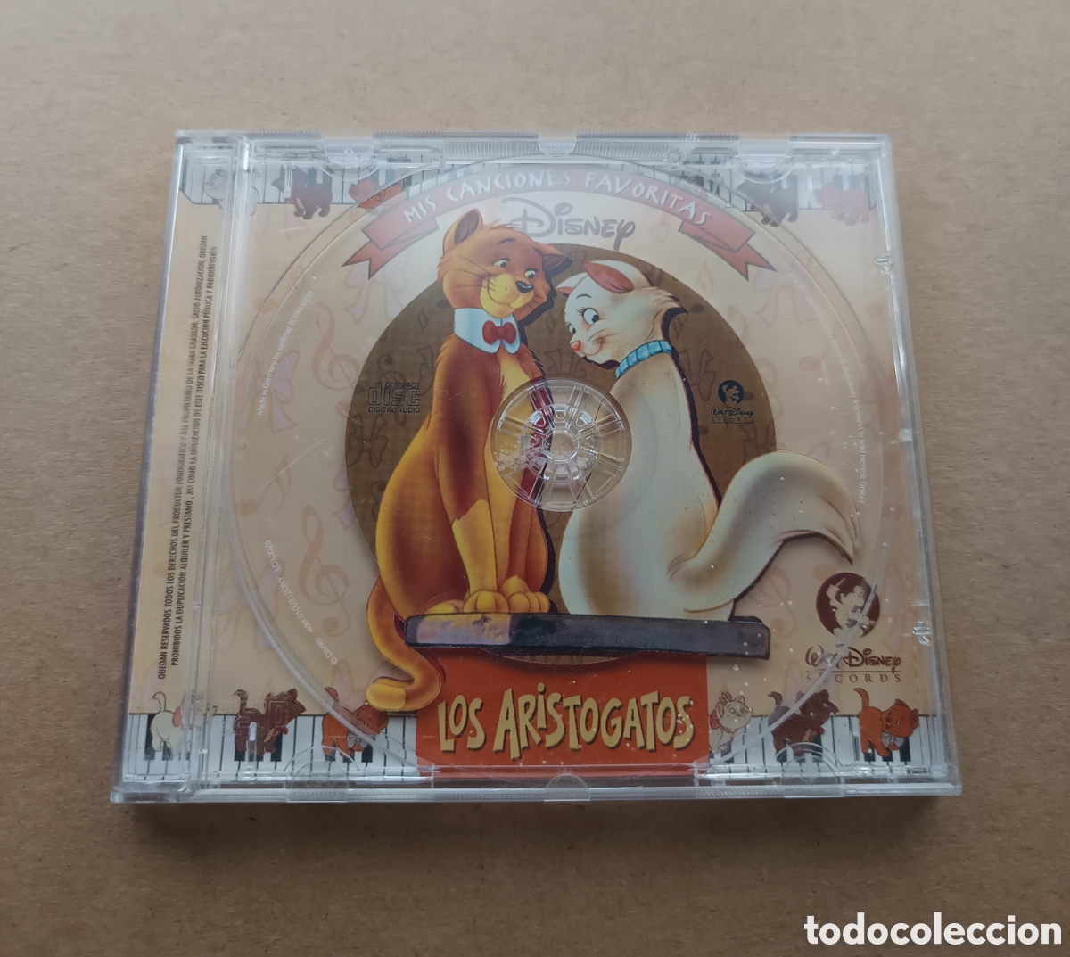 CDs de M&uacute;sica: CD Mis Canciones Favoritas Disney: Los Aristogatos (1998). 4 temas.