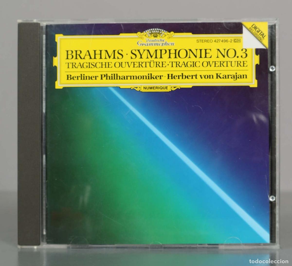 CDs de M&uacute;sica: CD. Brahms - Symphonie No. 3, Tragische Ouvert&uuml;re - Berliner Philharmoniker, Herbert von Karajan