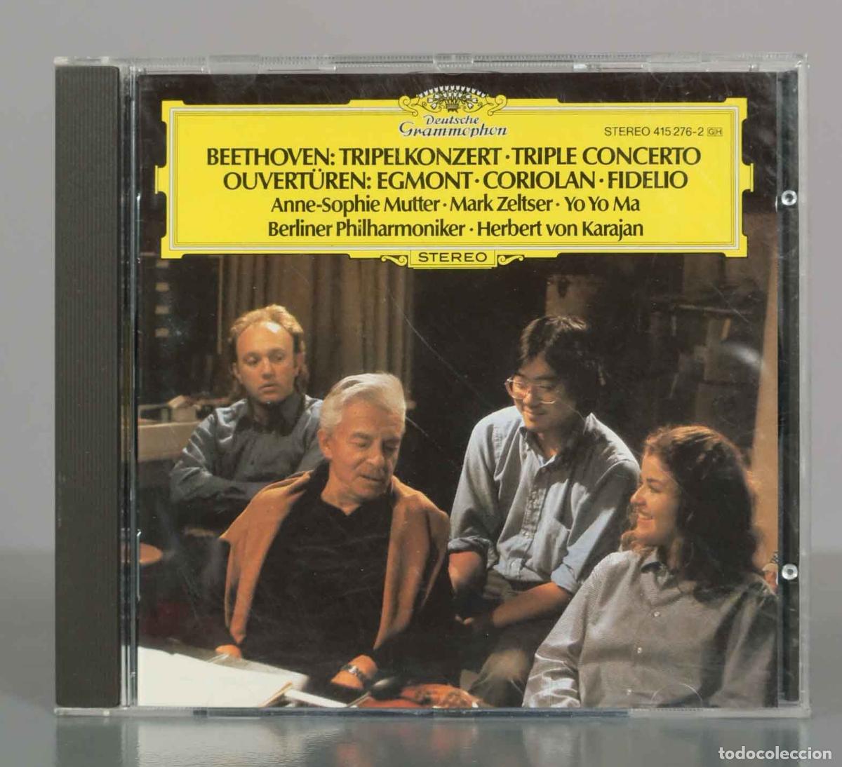 CDs de M&uacute;sica: CD. Beethoven: Triple Concerto. Overtures: Egmont, Coriolan, Fidelio - Anne-Sophie Mutter, karajan