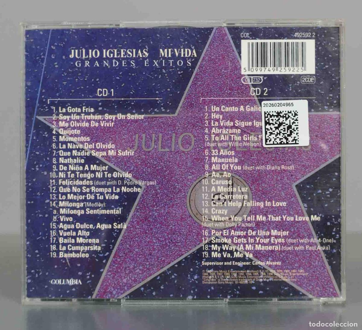 CDs de m&uacute;sica: CD. Julio Iglesias - Mi Vida - Grandes &Eacute;xitos - Foto 2
