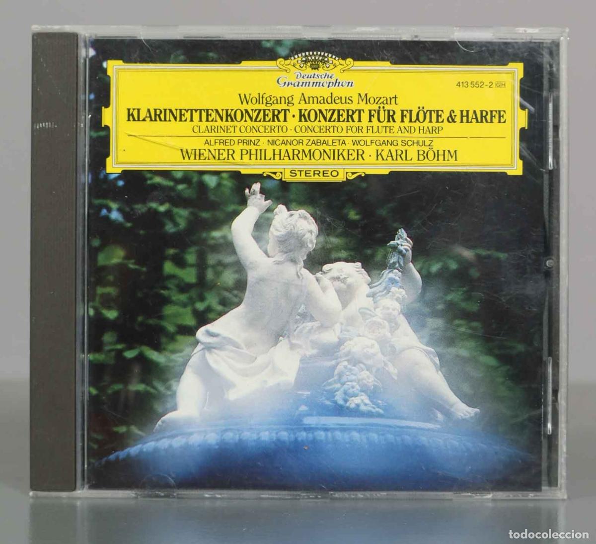 CDs de M&uacute;sica: CD. Mozart: Clarinet Concerto K.622, Flute and Harp Concerto K.299 - Wiener Philharmoniker, Karl B&ouml;h