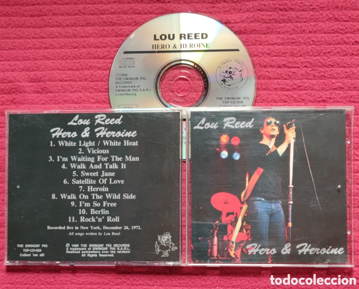 Music CDs: LOU REED: Hero & Heroine. Recorded Live in New York, December 26, 1972. No oficial, muy raro.