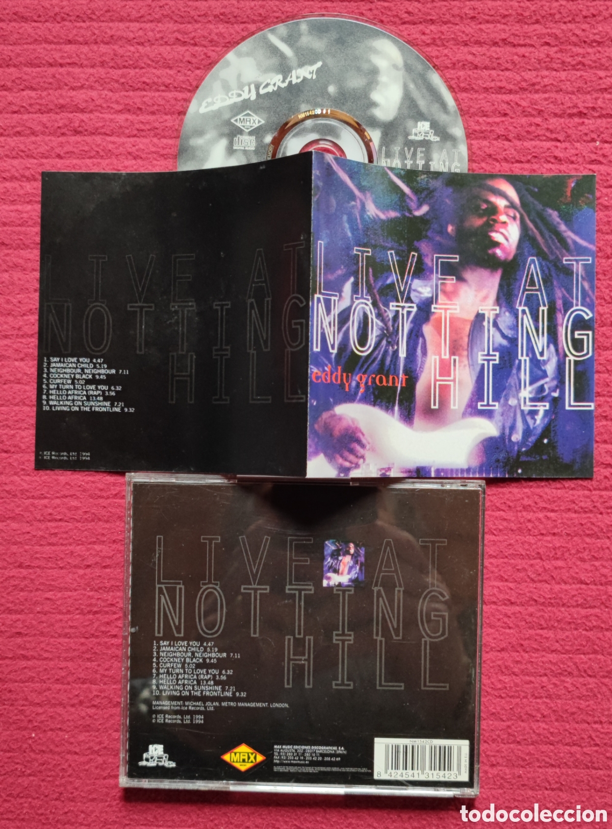 Music CDs: EDDY GRANT: Live at Notting Hill. ICE Records 1994.