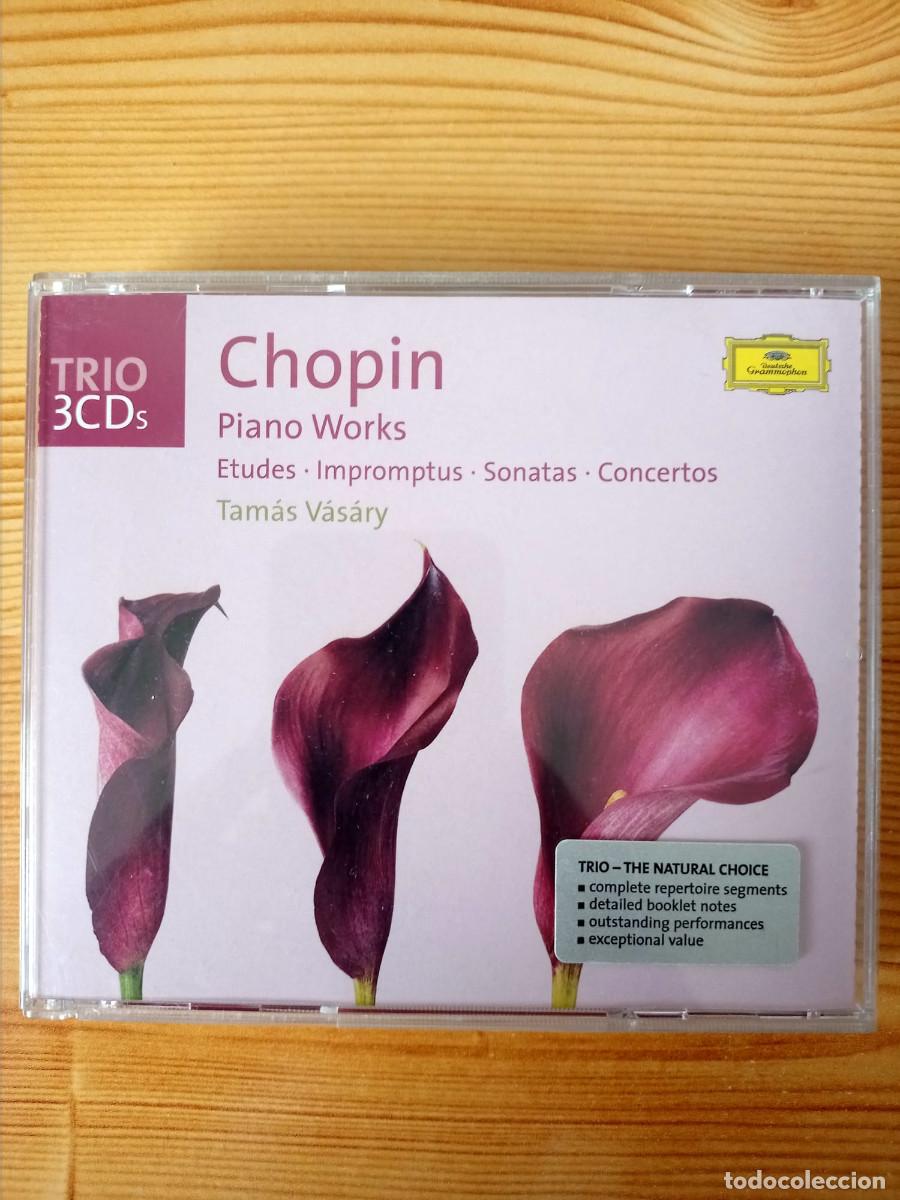 Musik-CDs: Chopin: Etudes, Impromptus, Sonatas & Concertos - Tam&aacute;s V&aacute;s&aacute;ry - 3 CD Deutsche Grammophon TRIO 477 5