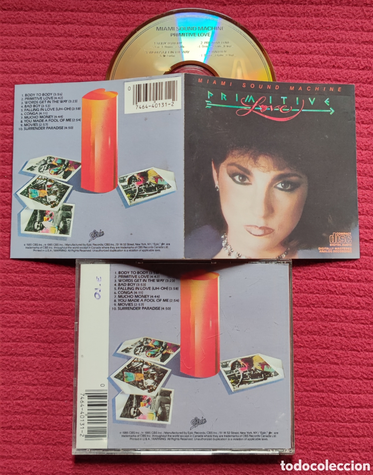 CDs de M&uacute;sica: MIAMI SOUND MACHINE: Primitive Love. Cd edici&oacute;n original 1985 Epic.