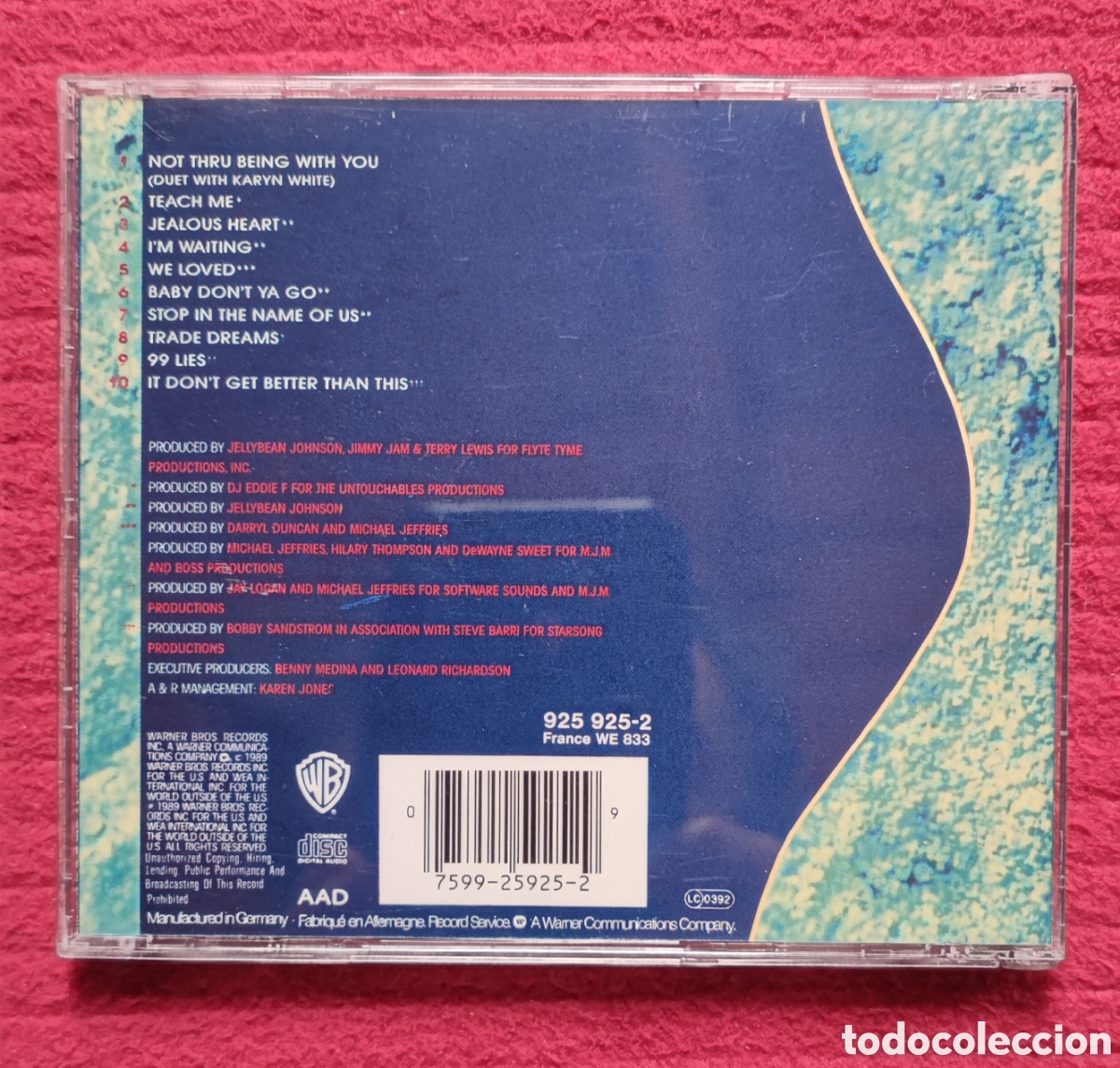 CDs de m&uacute;sica: MICHAEL JEFFRIES: s/t. Cd 1989 Warner Records. - Foto 2
