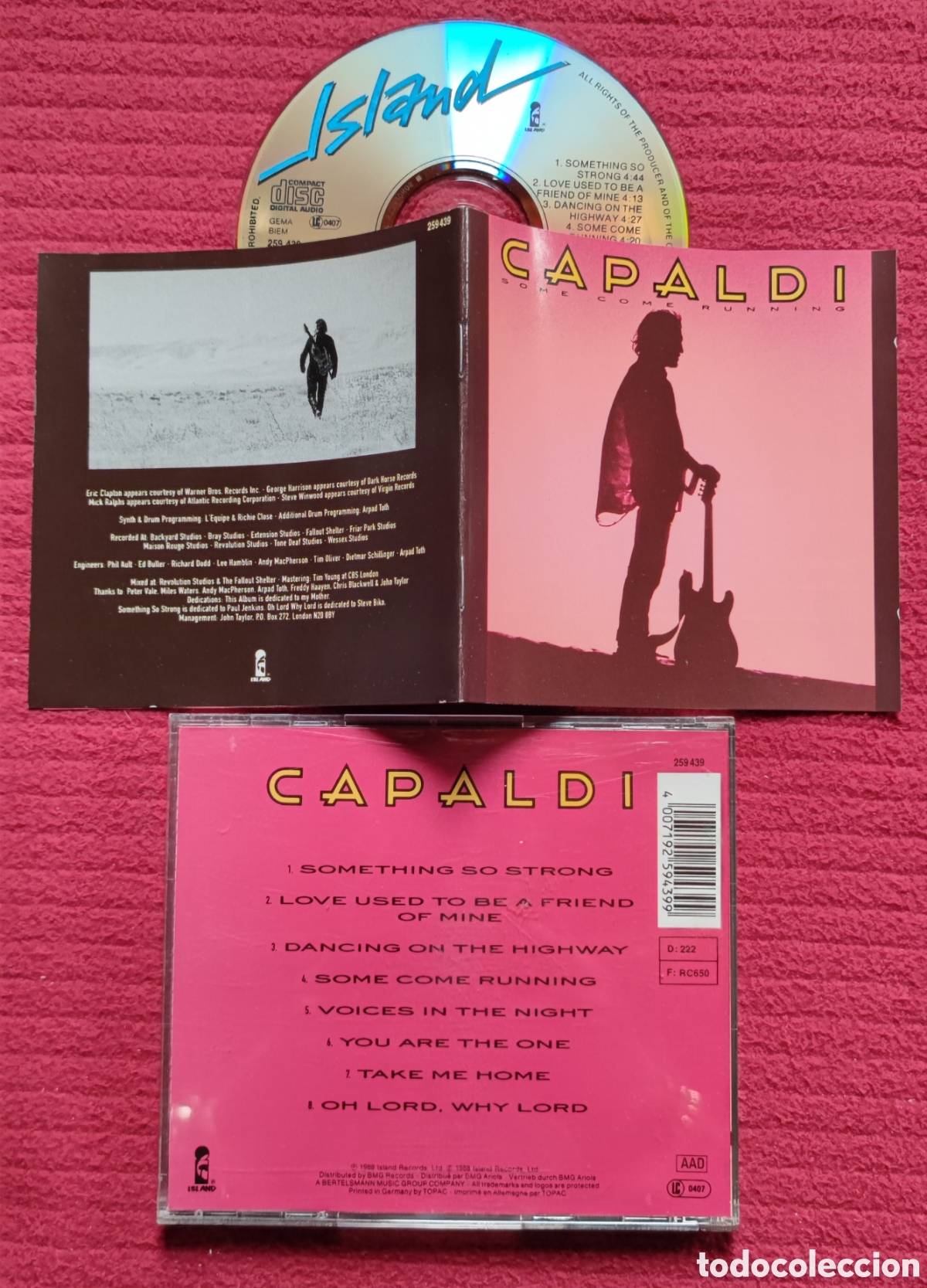 CDs de M&uacute;sica: JIM CAPALDI: Some Come Running. Muy buen Cd Aor. Edici&oacute;n Original 1988 Island. Drums on Traffic.