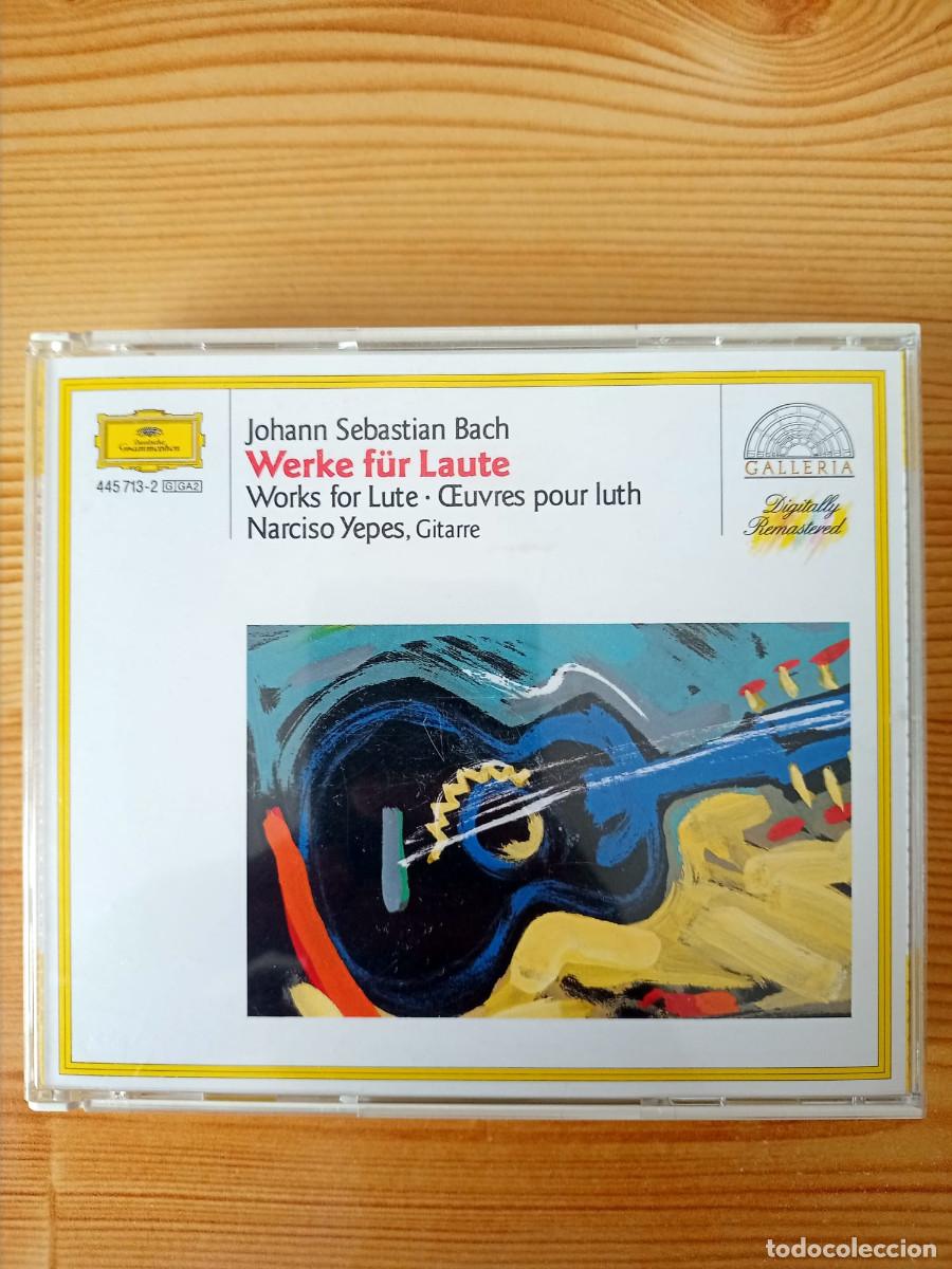 CDs de M&uacute;sica: J.S. Bach: Obras para La&uacute;d - Narciso Yepes (Guitarra 10 cuerdas) - 2 CD DG Galleria 445 713-2