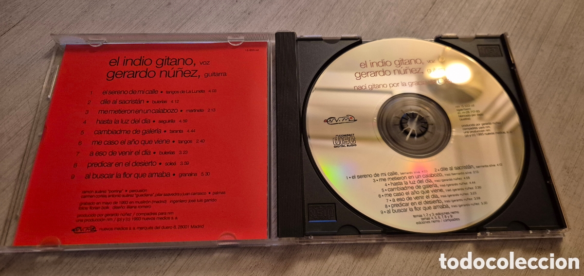 CDs de m&uacute;sica: El Indio Gitano - Nac&iacute; Gitano por la Gracia de Dios - Foto 3