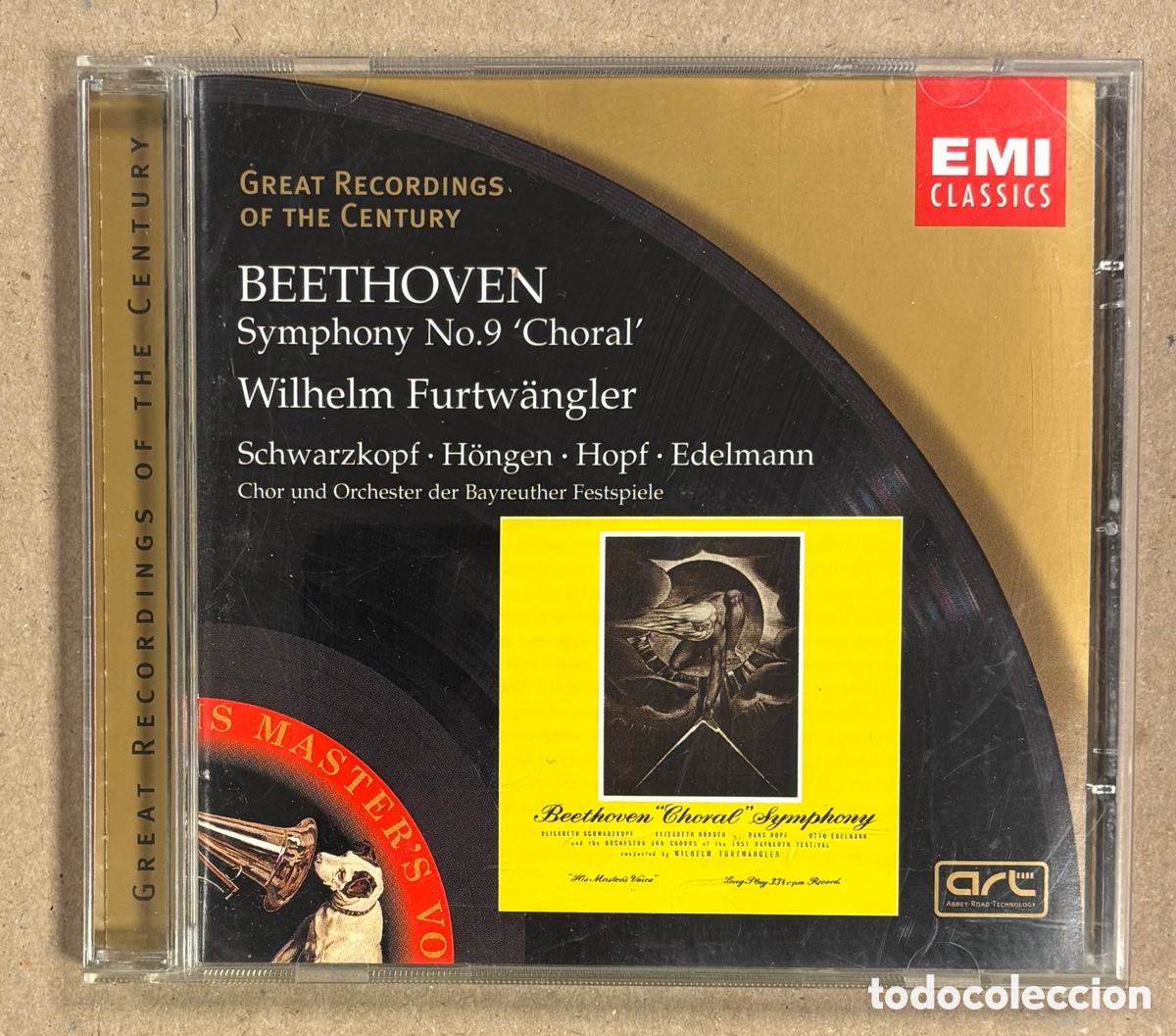 CDs de M&uacute;sica: CD. BEETHOVEN: SYMPHONY N&deg; 9 &ldquo;CHORAL&rdquo;. WILHELM FURTWANGLER. EMI CLASSICS 1998.