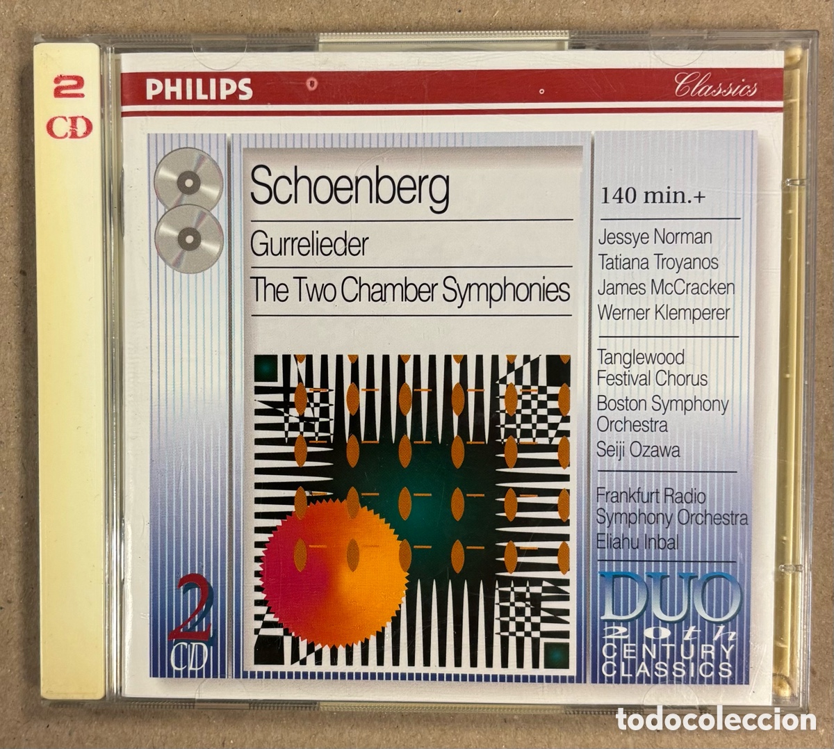 CDs de M&uacute;sica: DOBLE CD. SCHOENBERG: GURRELIEDER. THE TWO CHAMBER SYMPHONIES. SEJI OZAWA.
