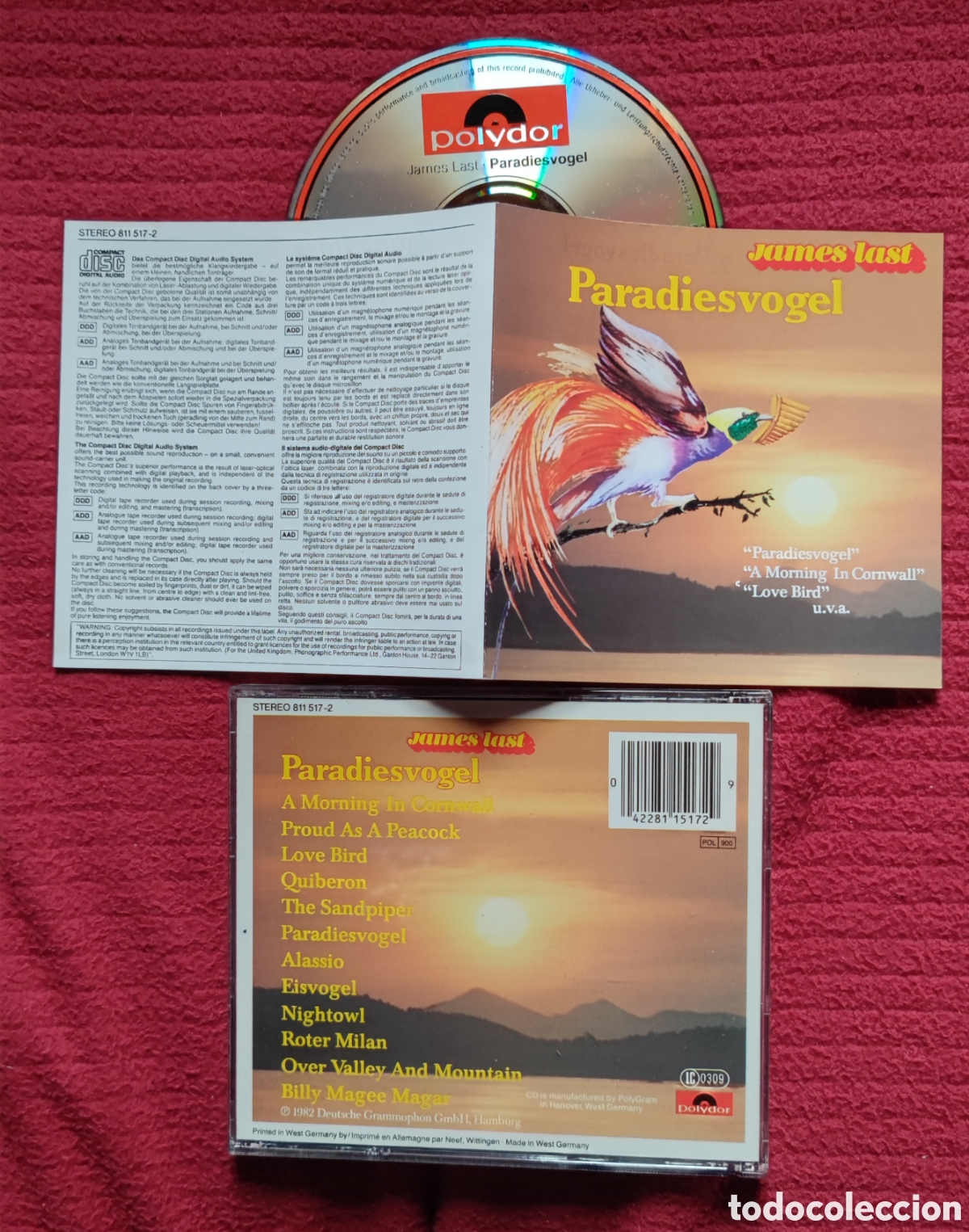 CDs de M&uacute;sica: JAMES LAST: Paradiesvogel. Cd edici&oacute;n original 1982 Polydor Germany.