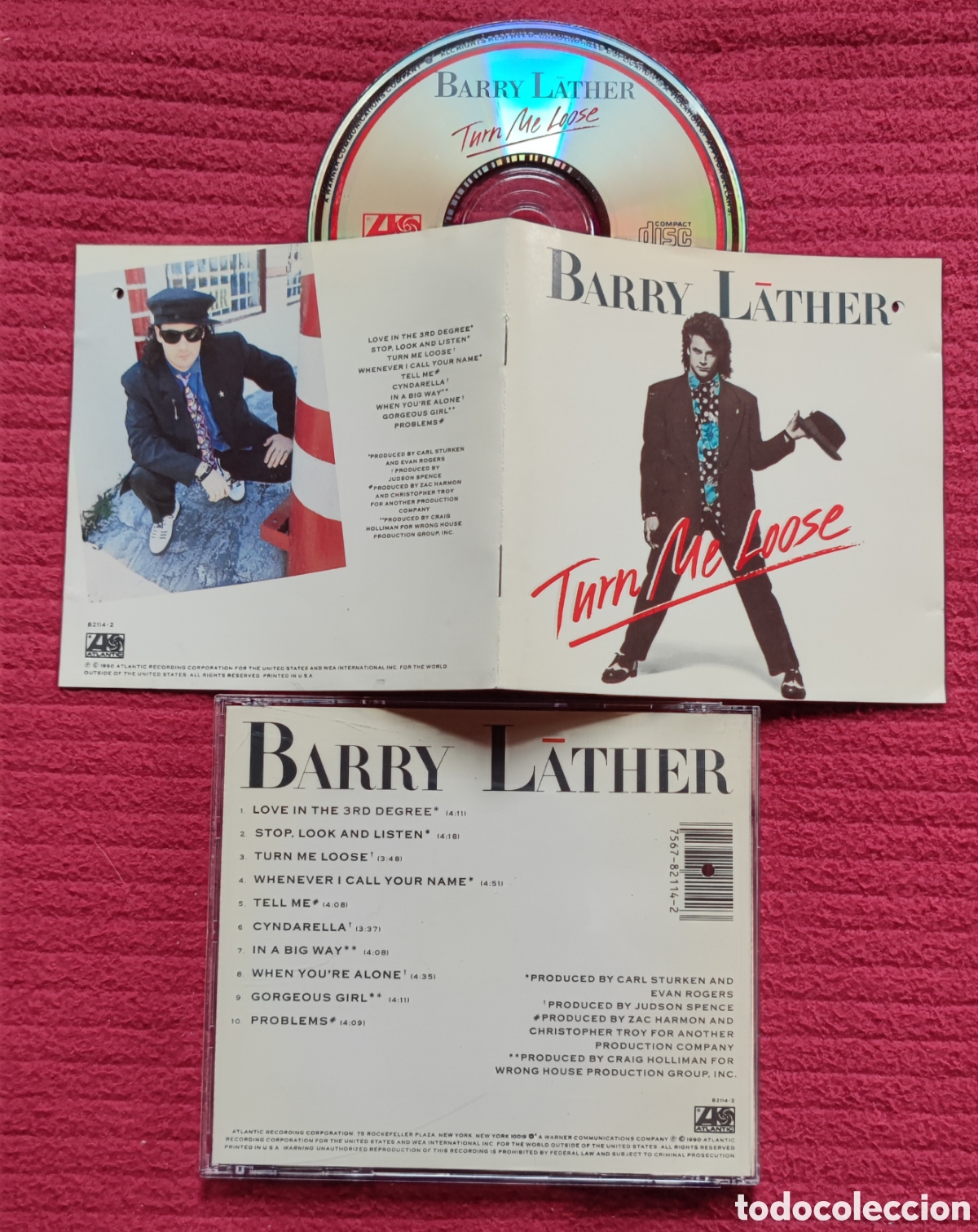 CD de M&uacute;sica: BARRY LATHER: Turn me Loose. Cd 1990 Atlantic.