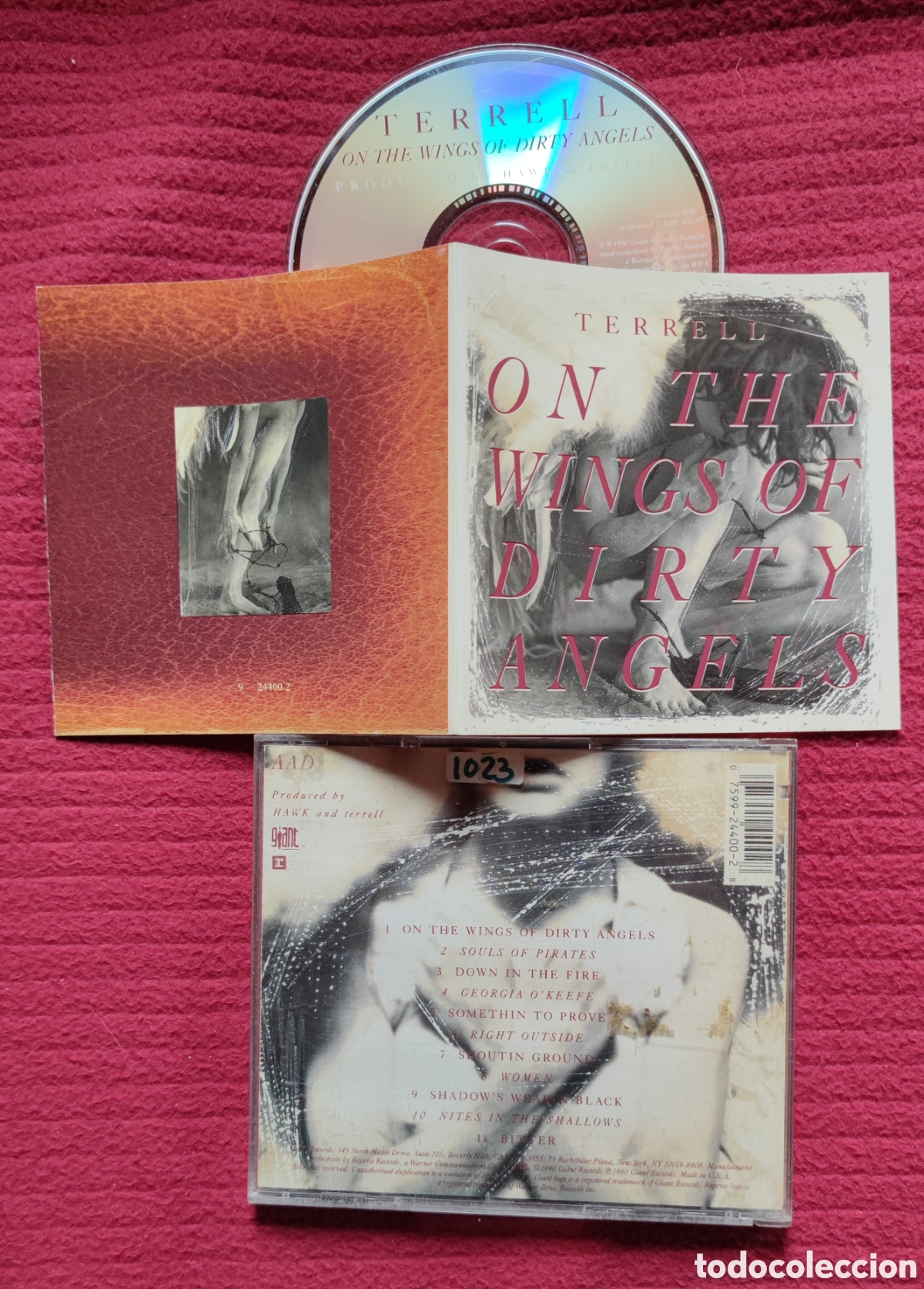 Music CDs: TERRELL: On the wings of dirty angels. Cd 1990 Giant Records.