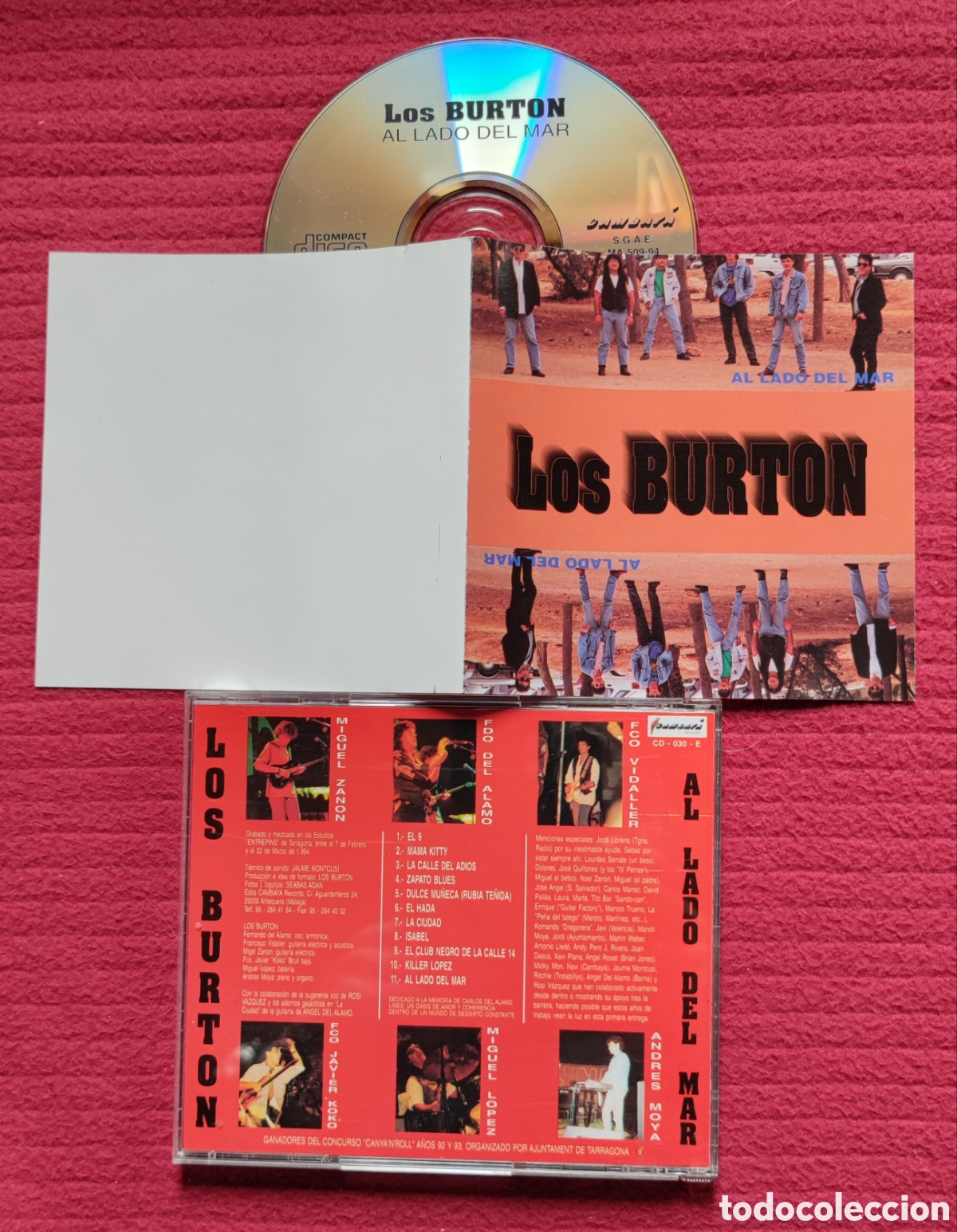 CDs de M&uacute;sica: LOS BURTON: Al lado del mar. Cd 1994.