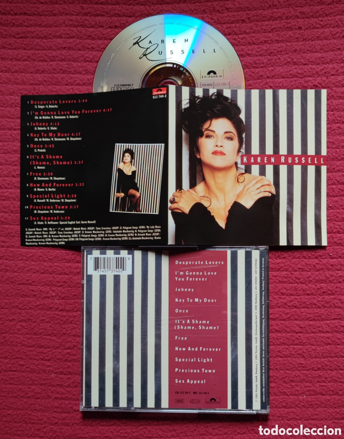 CD de M&uacute;sica: KAREN RUSSELL: S/T. Cd 1992 Polydor.