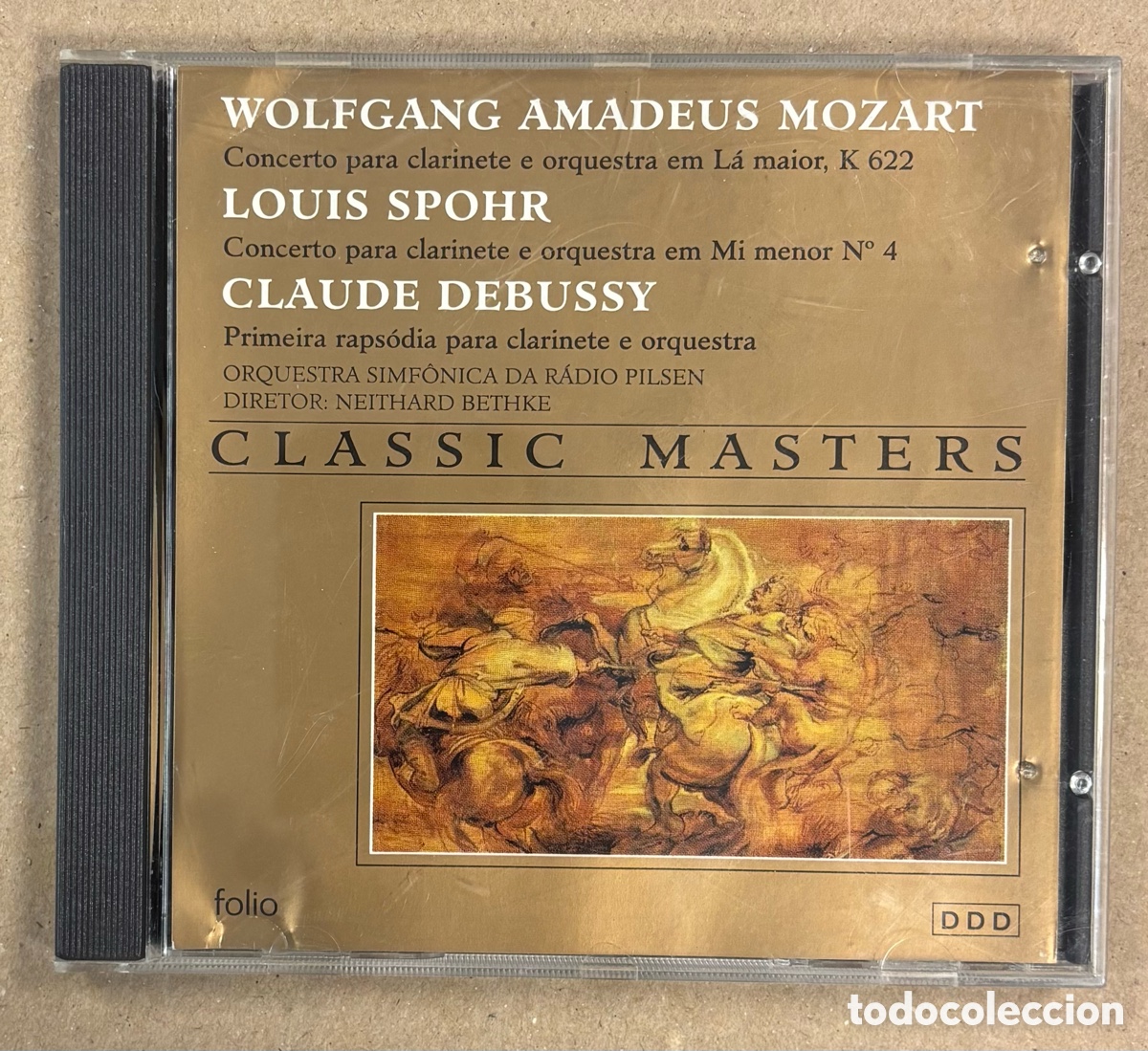 CDs de M&uacute;sica: CD. MOZART / SPOHR / DEBUSSY. CLARINETE. CLASSIC MASTERS.