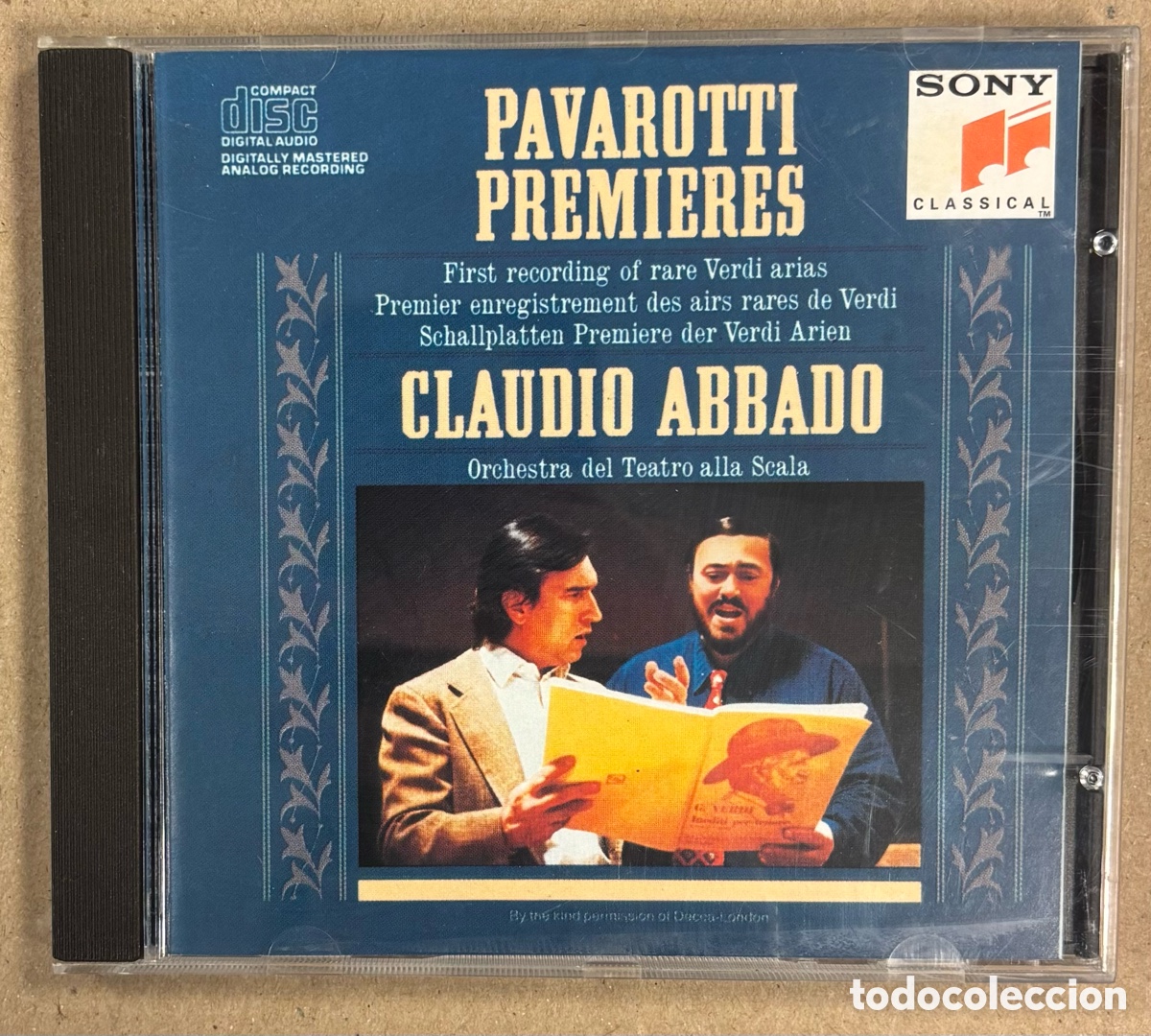 CDs de M&uacute;sica: CD. PAVAROTTI PREMIERES. CLAUDIO ABBADO. VERDI: ARIAS DE ERNANI, ATILA, I DUE FOSCARI,&hellip;