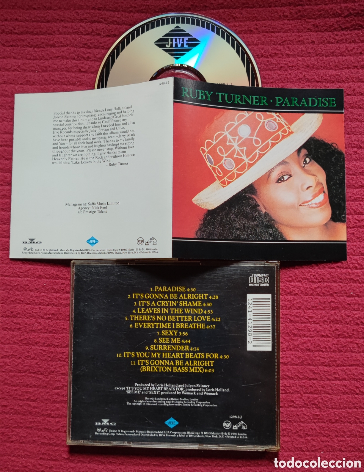 CDs de m&uacute;sica: RUBY TURNER: Paradise. Cd 1990 Rca. - Foto 1
