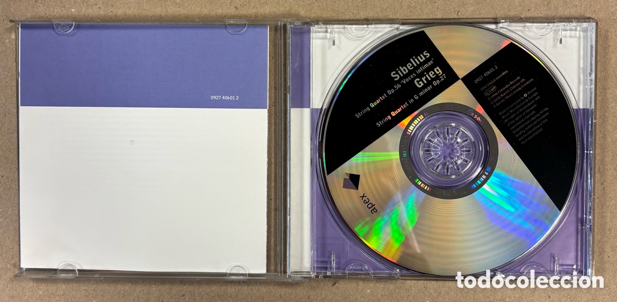CDs de m&uacute;sica: CD. SIBELIUS & GREIG: STRING QUARTETS. WARNER CLASSICS 2001. - Foto 2
