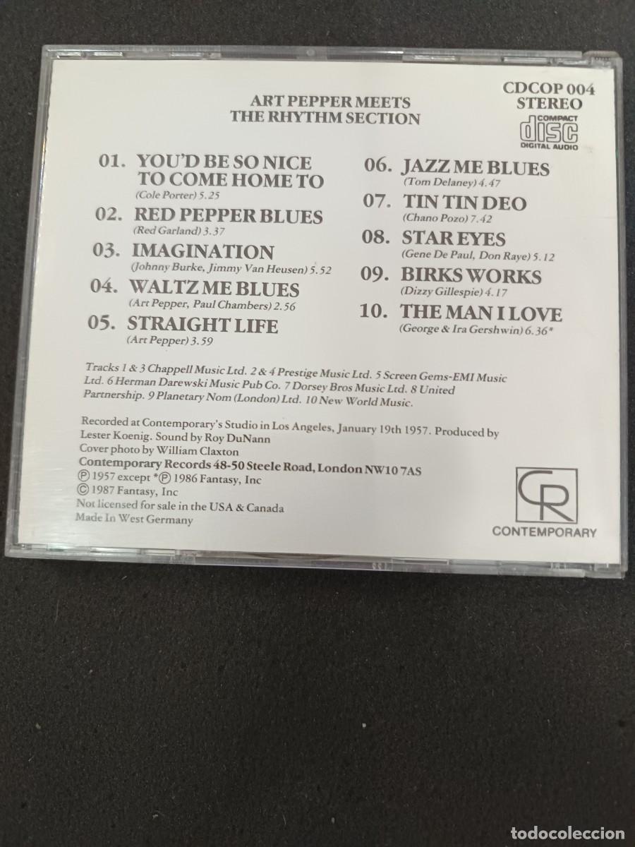 CDs de m&uacute;sica: ART PEPPER MEETS THE RHYTHM SECTION - Foto 2