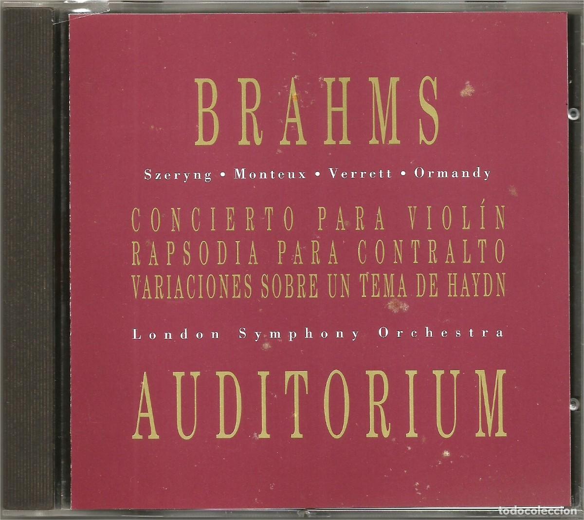 CDs de M&uacute;sica: JOHANNES BRAHMS - CONCIERTO PARA VIOLIN, RAPSODIA I VARIACIONES HAYDIN (CD)