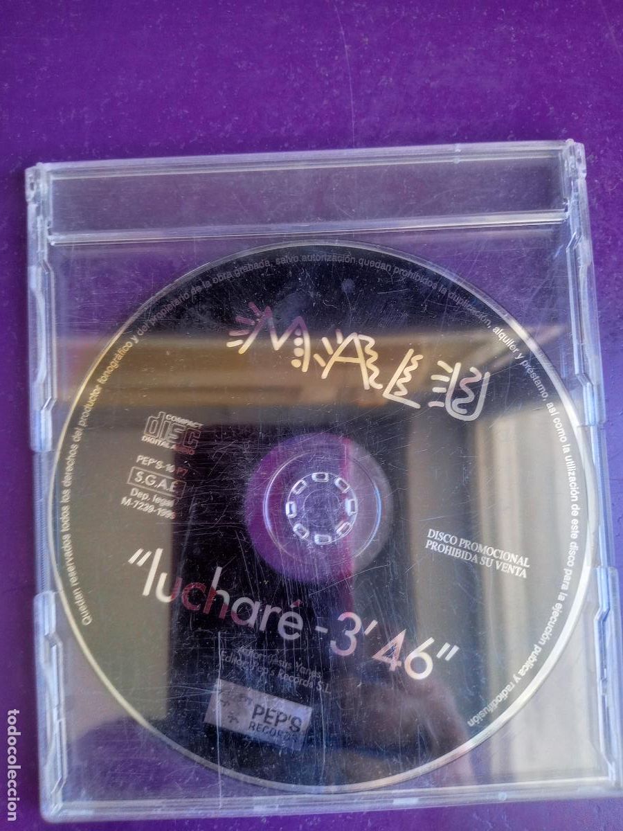 CDs de M&uacute;sica: Mal&uacute; &lrm;&ndash; LUCHARE - CD SINGLE PEP'S RECORDS 1999 SIN USO -