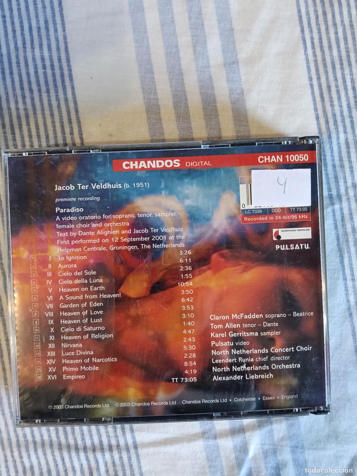 CDs de m&uacute;sica: CD PARADISO ORATORIO JACOB TER VELDHUIS - Foto 2