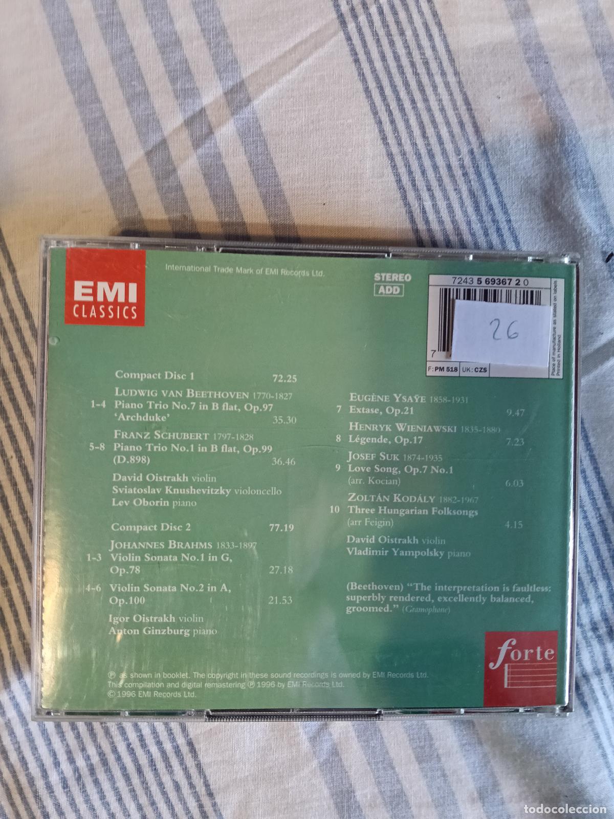 CDs de m&uacute;sica: CD DAVID OISTRAKH IGOR OISTRAKH BEETHOVEN 2CDS - Foto 2