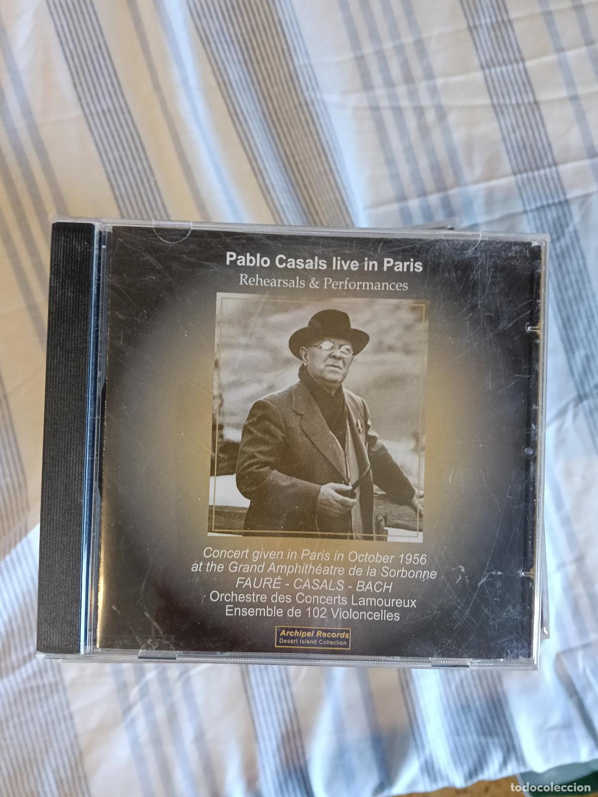 CDs de m&uacute;sica: PABLO CASALS LIVE IN PARIS CD - Foto 1