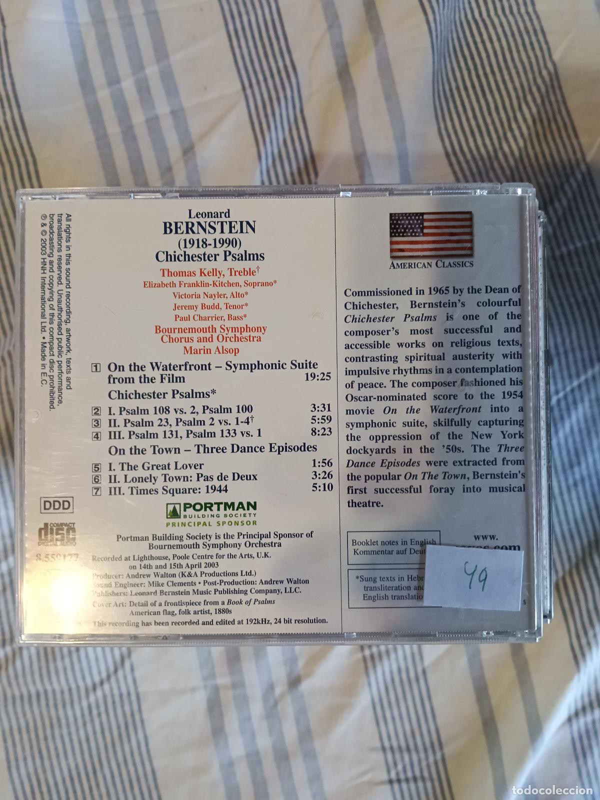 CDs de m&uacute;sica: BERNSTEIN CHICHESTER PSALMS AMERICAN CLASSICS - Foto 2