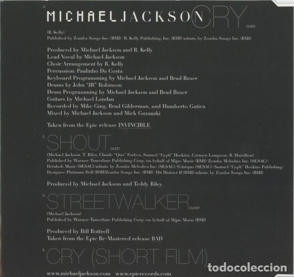 CDs de m&uacute;sica: Michael Jackson - Cry (CD single: 3 temas+video) - Foto 2