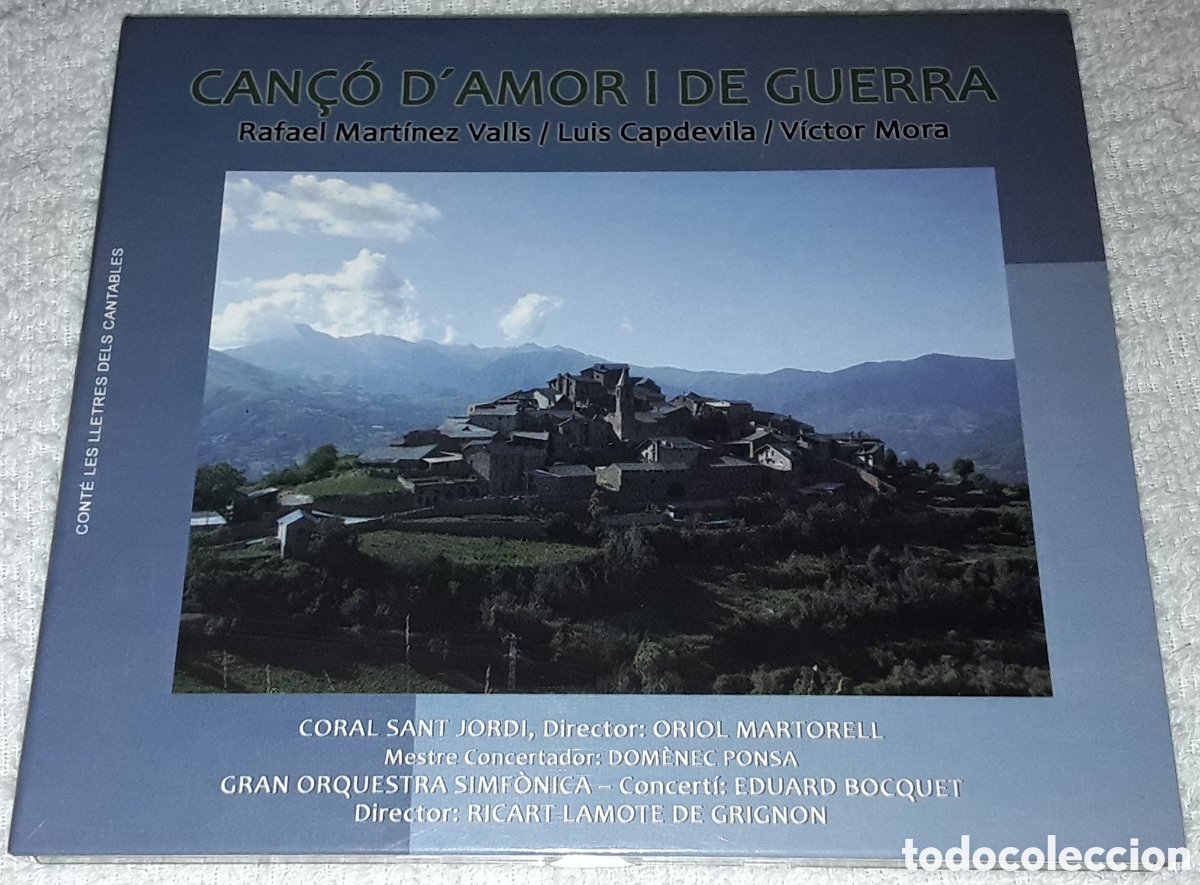 CDs de M&uacute;sica: CD- CAN&Ccedil;O D'AMOR I DE GUERRA - RAFAEL MART&Iacute;NEZ VALLS, LUIS CAPDEVILA, VICTOR MORA - DIGIPACK