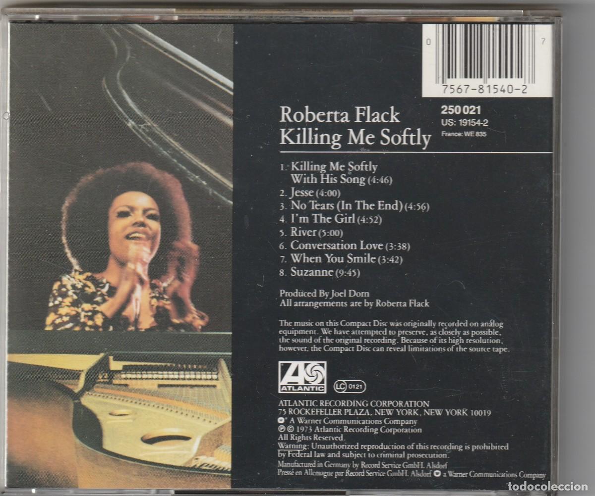 CDs de m&uacute;sica: ROBERTA FLACK - KILLING ME SOFTLY (CD ATLANTIC) - Foto 2