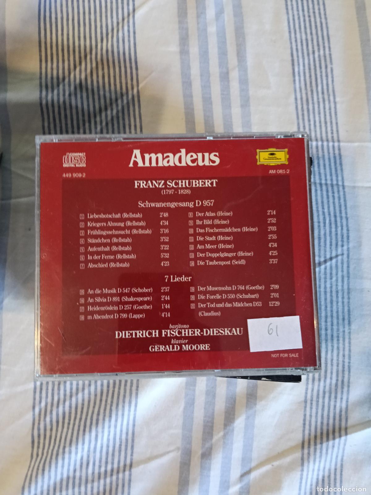CDs de m&uacute;sica: CD SCHUBERT AMADEUS... - Foto 2