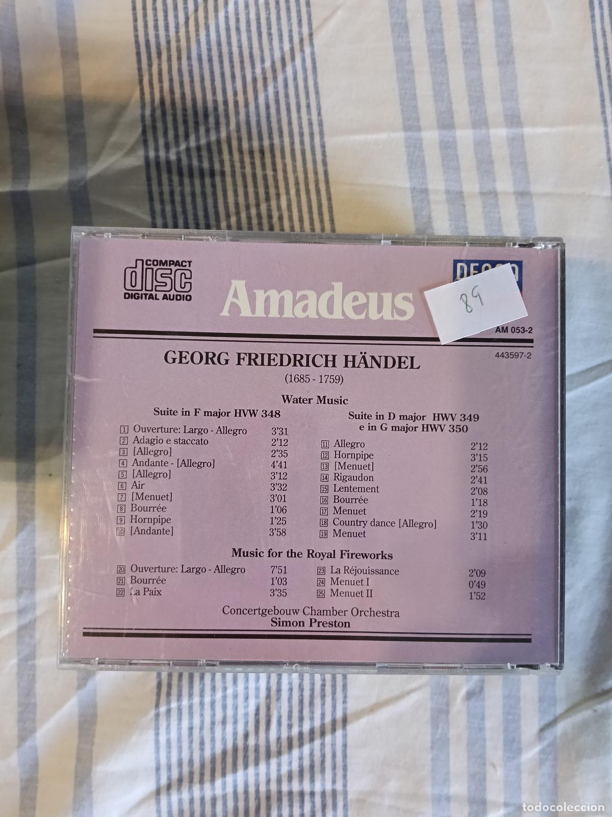 CDs de m&uacute;sica: CD HAENDEL SIMON PRESTON AMADEUS DECCA - Foto 2