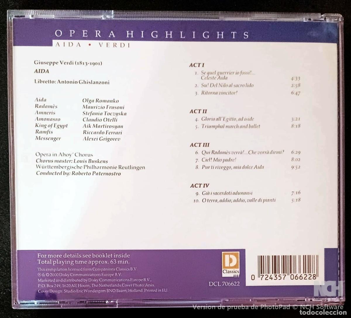 CDs de m&uacute;sica: CD en Oferta de la &oacute;pera AIDA - Foto 2
