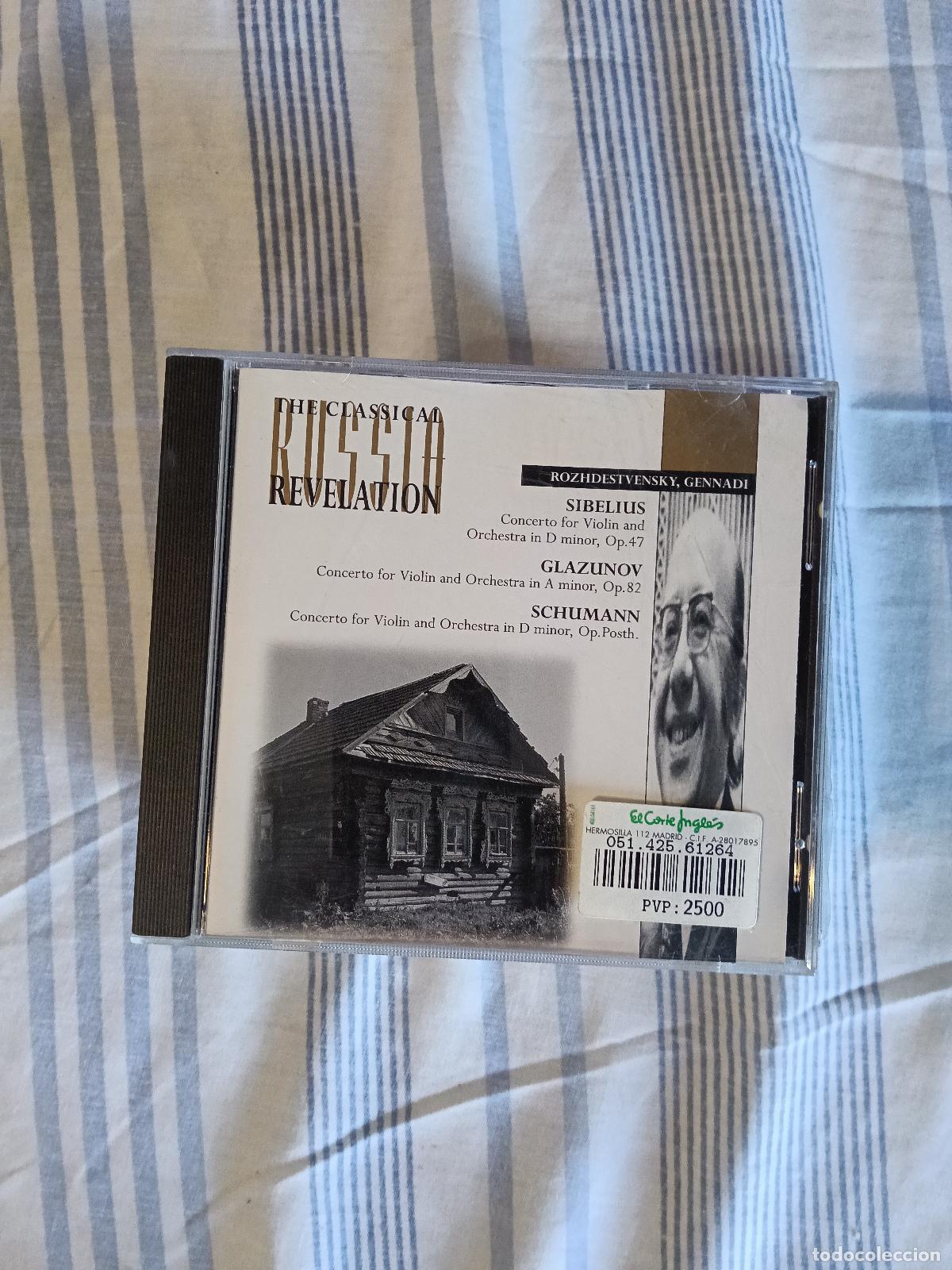 CDs de M&uacute;sica: CD ROZHDESTSTVENSKY, GENNADI SIBELIUS GLAZUNOV SCHUMANN