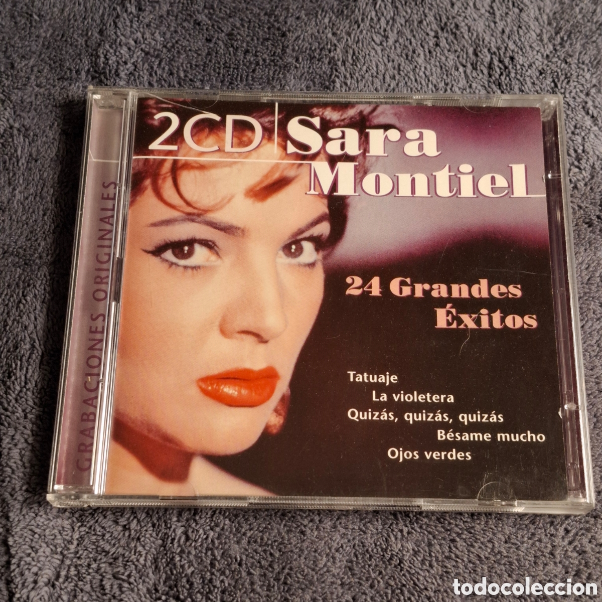 CDs de M&uacute;sica: CD75. Sara Montiel, 24 Grandes &Eacute;xitos, &Aacute;lbum Recopilatorio 2 Cd's, Disky, 2001.