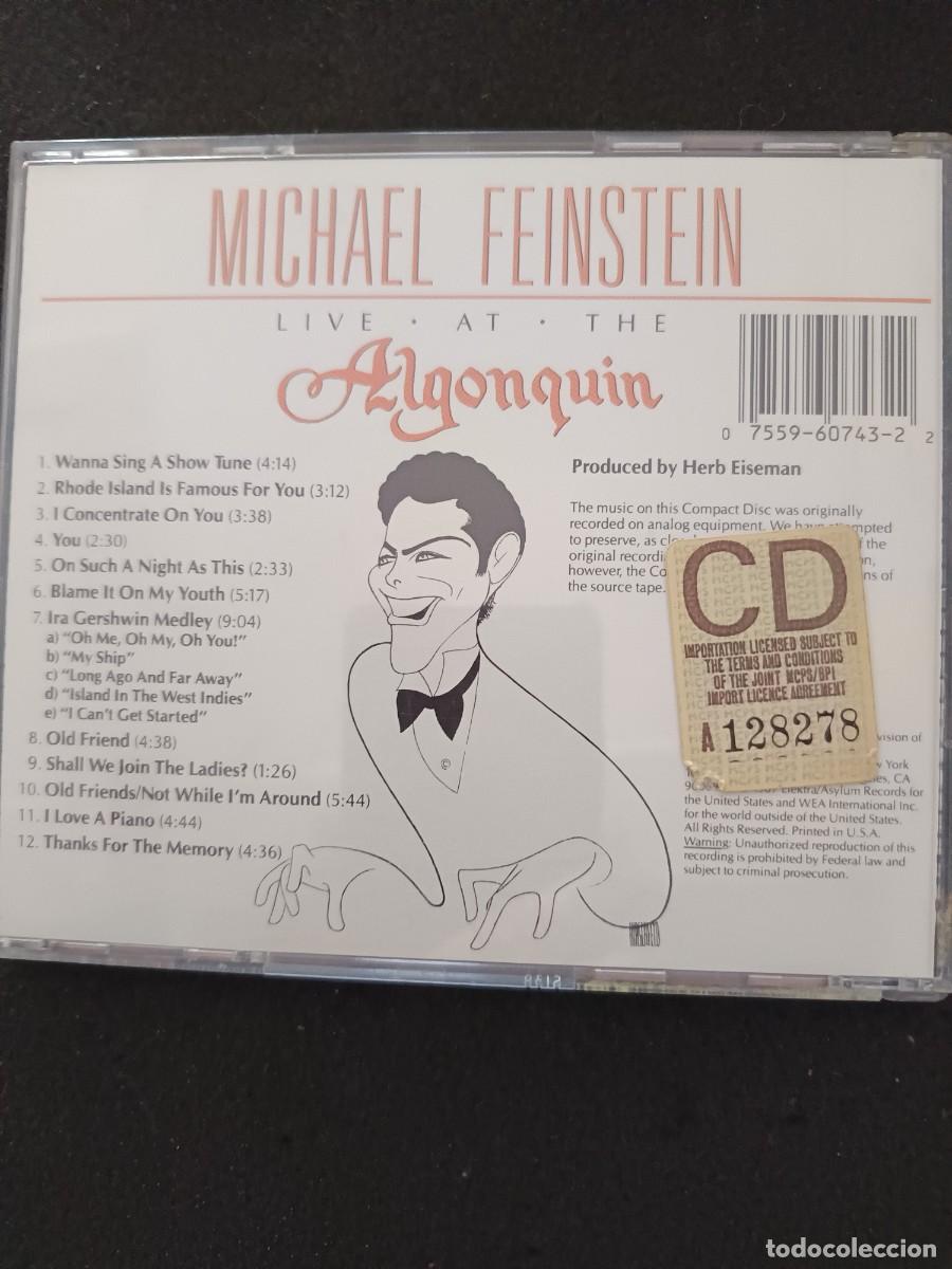 CDs de m&uacute;sica: MICHAEL FEINSTEIN. LIVE AT THE ALGONQUIN - Foto 2