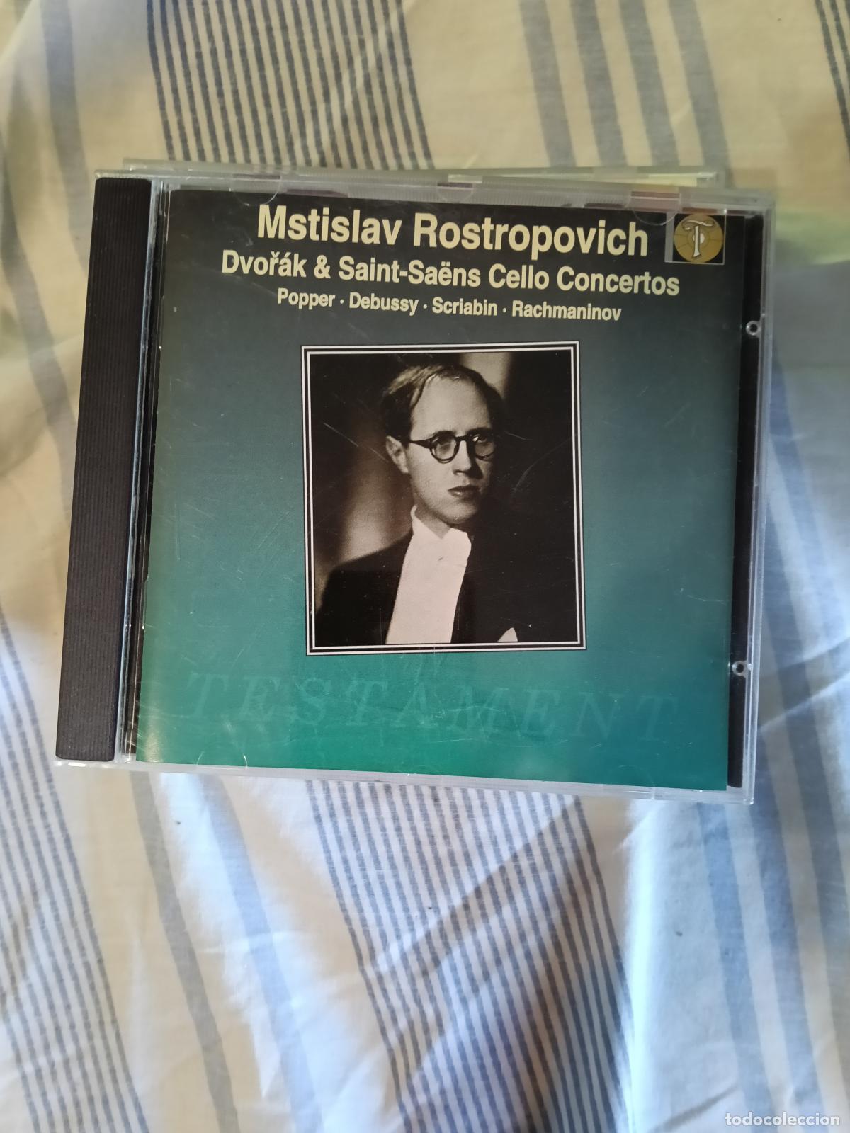 CDs de M&uacute;sica: CD MSTISLAV ROSTROPOVICH DVORAK & SAINT-SAENS CELLO CONCERTOS