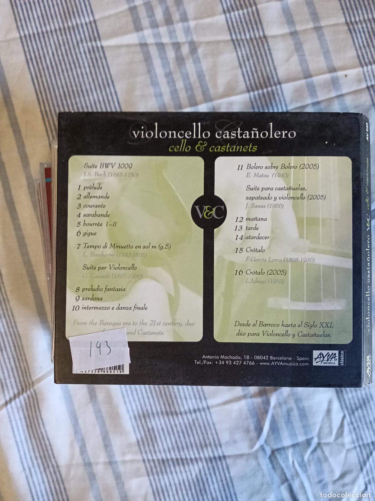 CDs de m&uacute;sica: CD VIOLONCELLO CASTA&Ntilde;OLERO - Foto 2
