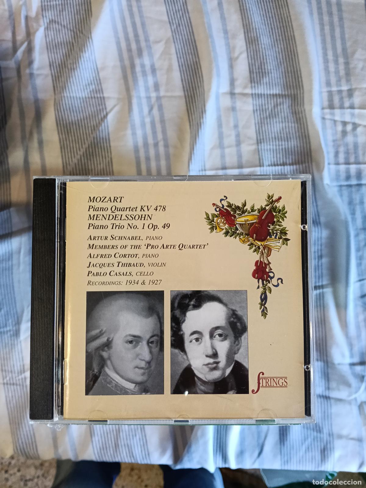 CDs de M&uacute;sica: MOZART PIANO QUARTER KV 478 MENDELSSOHN PIANO TRIO N&ordm; 1 OP. 49 CD