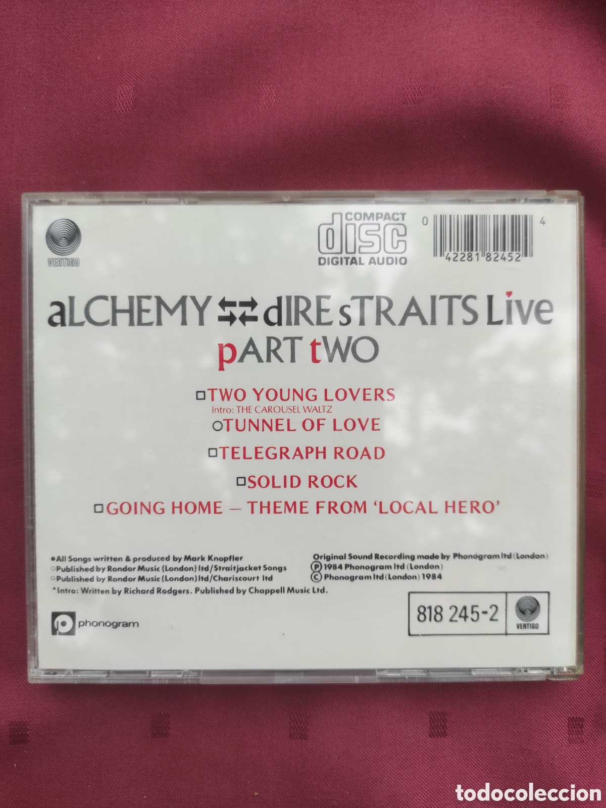 CDs de m&uacute;sica: Alchemy: Dire Straits Live - Part Two. CD (PEDIDO MINIMO 10&euro;) - Foto 2