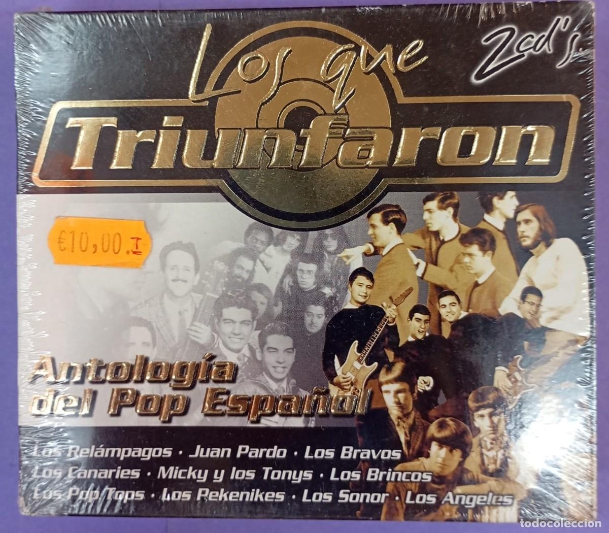 CDs de M&uacute;sica: Los Que Triunfaron, Antolog&iacute;a Del Pop Espa&ntilde;ol, 2 CD, Nuevo (Los Brincos, Rel&aacute;mpagos, Bruno Lomas...)