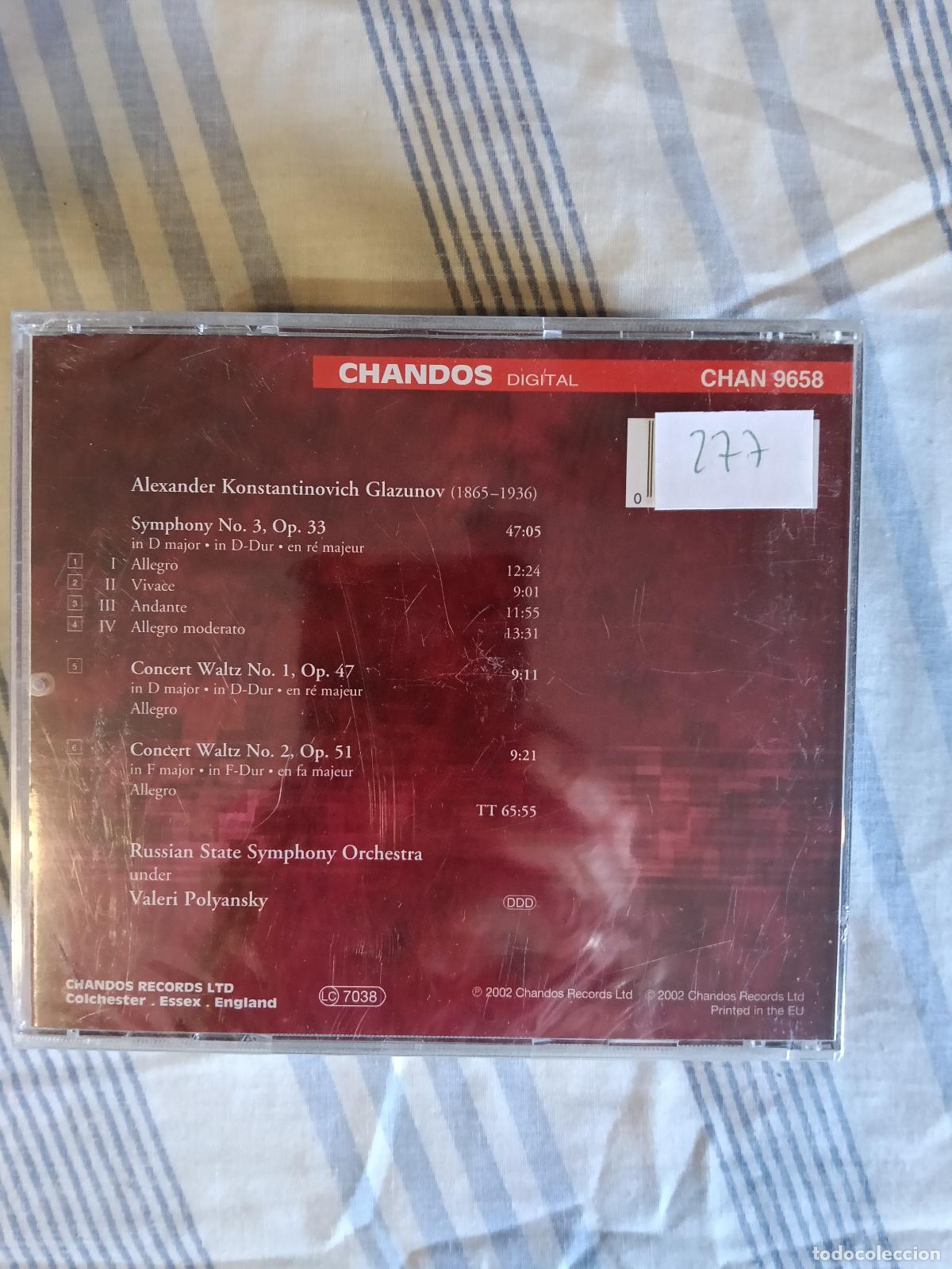 CDs de m&uacute;sica: CD GLAZUNOV SYMPHONY N&ordm; 3 - Foto 2